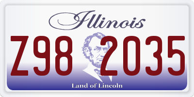 IL license plate Z982035