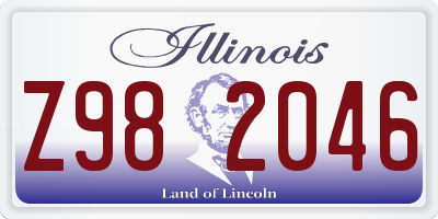 IL license plate Z982046