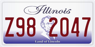 IL license plate Z982047