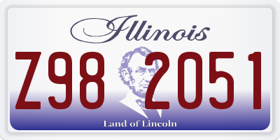 IL license plate Z982051