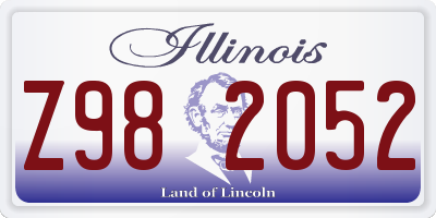 IL license plate Z982052