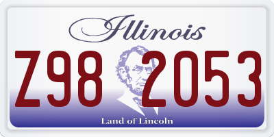 IL license plate Z982053