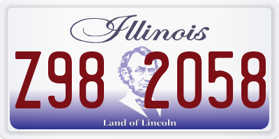 IL license plate Z982058