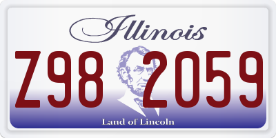 IL license plate Z982059