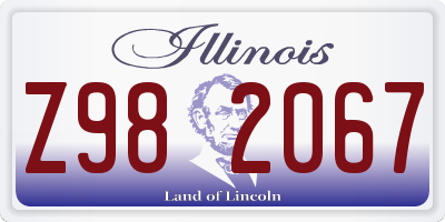IL license plate Z982067