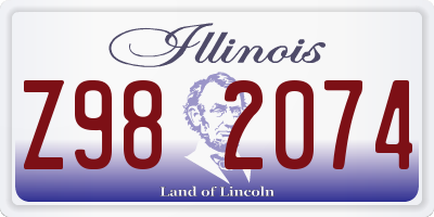 IL license plate Z982074