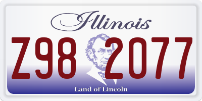 IL license plate Z982077