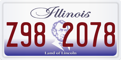IL license plate Z982078