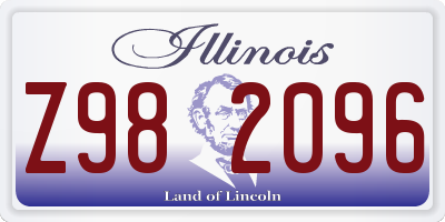 IL license plate Z982096