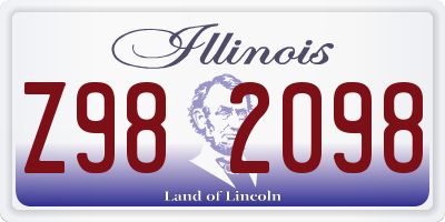 IL license plate Z982098