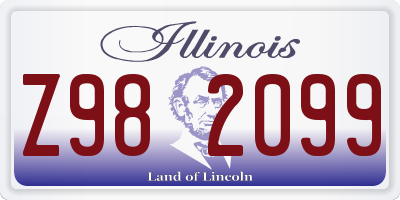 IL license plate Z982099