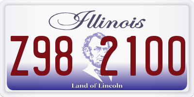 IL license plate Z982100