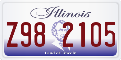 IL license plate Z982105
