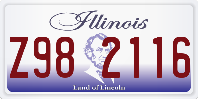 IL license plate Z982116