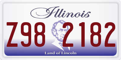 IL license plate Z982182
