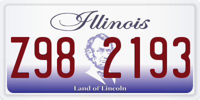 IL license plate Z982193