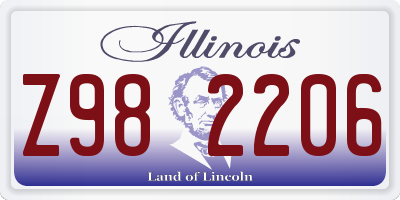 IL license plate Z982206