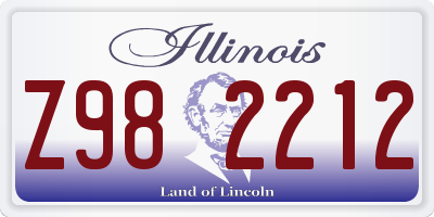 IL license plate Z982212