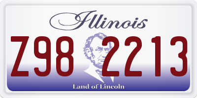 IL license plate Z982213