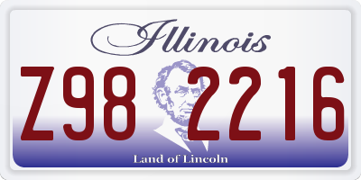 IL license plate Z982216