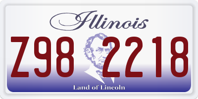 IL license plate Z982218