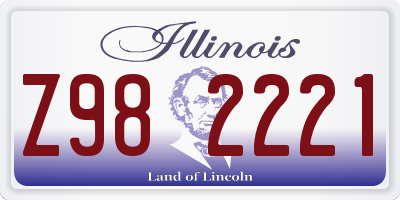 IL license plate Z982221