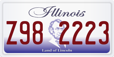 IL license plate Z982223