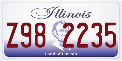 IL license plate Z982235