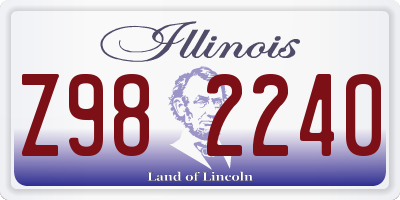 IL license plate Z982240