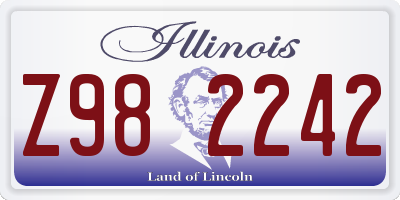 IL license plate Z982242