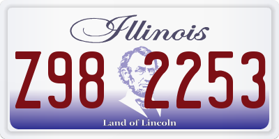IL license plate Z982253