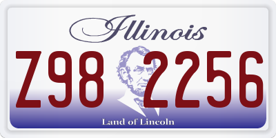 IL license plate Z982256