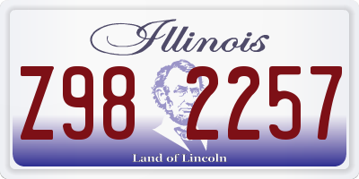 IL license plate Z982257