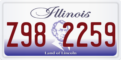 IL license plate Z982259