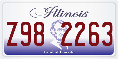 IL license plate Z982263