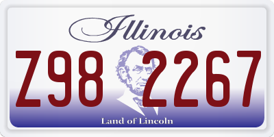IL license plate Z982267