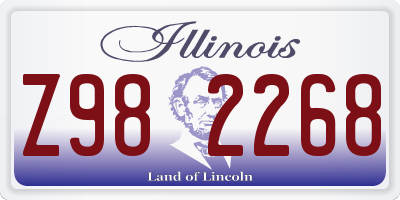 IL license plate Z982268