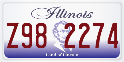 IL license plate Z982274