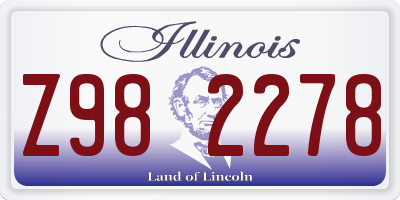 IL license plate Z982278