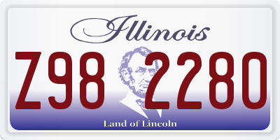 IL license plate Z982280