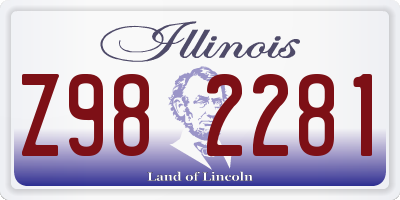 IL license plate Z982281