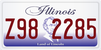 IL license plate Z982285