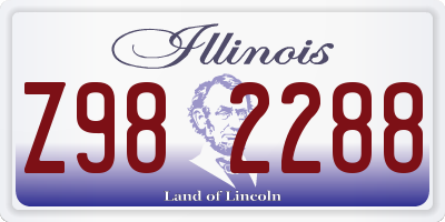 IL license plate Z982288