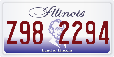 IL license plate Z982294