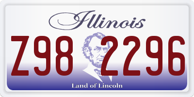 IL license plate Z982296