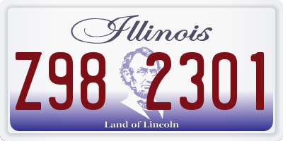 IL license plate Z982301