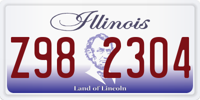 IL license plate Z982304