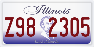 IL license plate Z982305