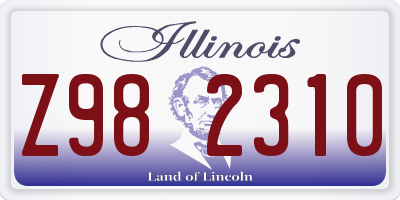 IL license plate Z982310