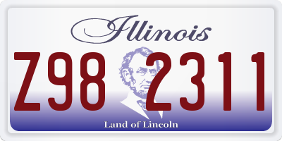 IL license plate Z982311